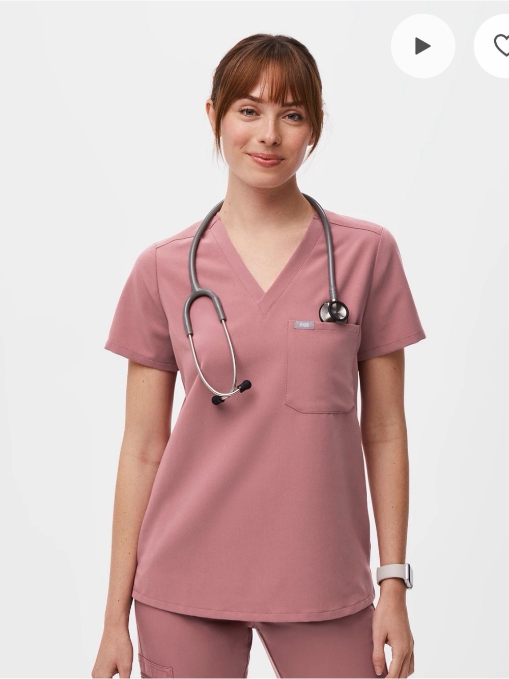 Catarina Women’s figs scrub top V-Neck Scrub